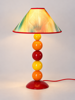 aurora printed fabric shade five sphere table lamp