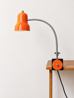 Adjustable Gooseneck Clamp Desk Lamp — Orange / Chrome / Black — product view 2