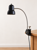 Adjustable Gooseneck Clamp Desk Lamp — Black / Chrome — product view 3