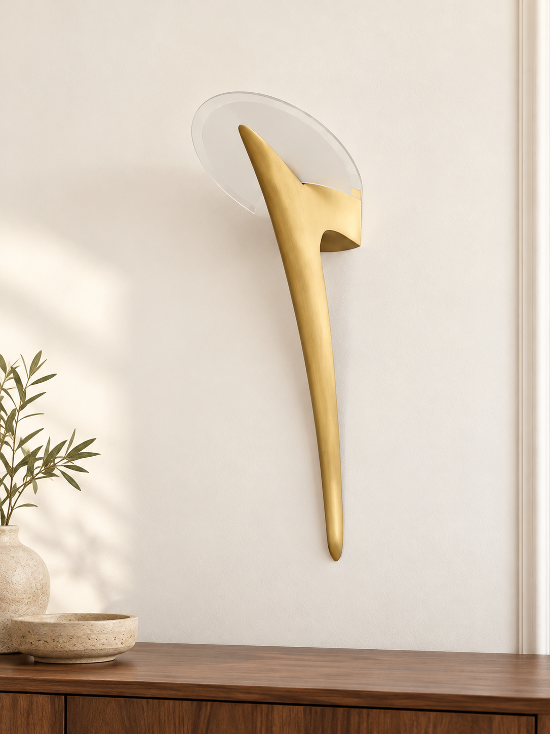 Sculptural Half Moon Wall Sconce hero