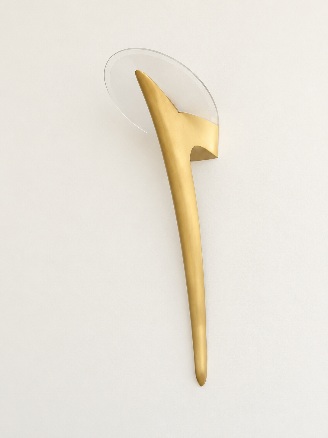 Sculptural Half Moon Wall Sconce copper-off