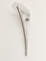 Sculptural Half Moon Wall Sconce silver-off