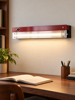 Retro linear LED wall light in a study setting