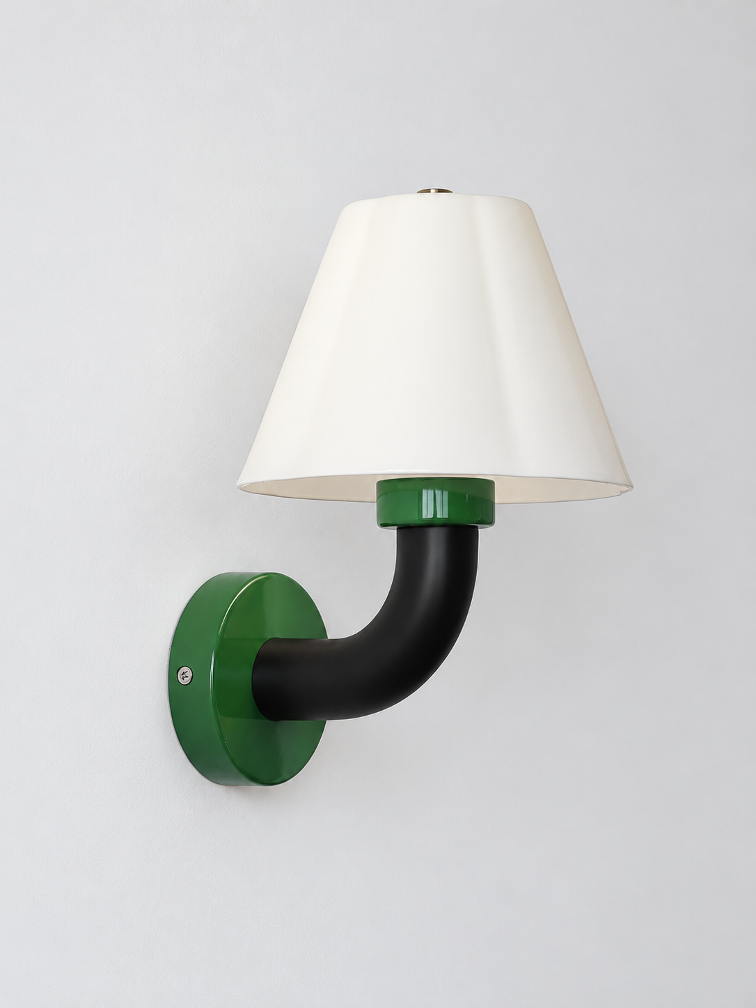 Color Accent Curved Arm Ceramic Wall Sconce — product view
