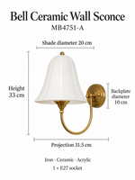 MB4751-A bell wall light dimensions