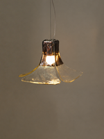 Smoke Gray flared gradient glass pendant light