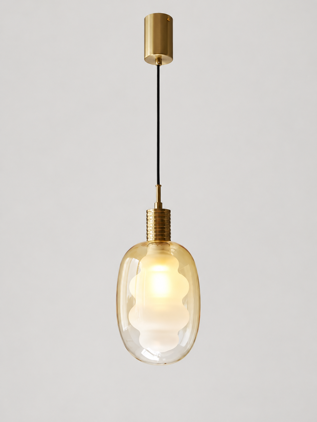 sku-01 oval double glass pendant light