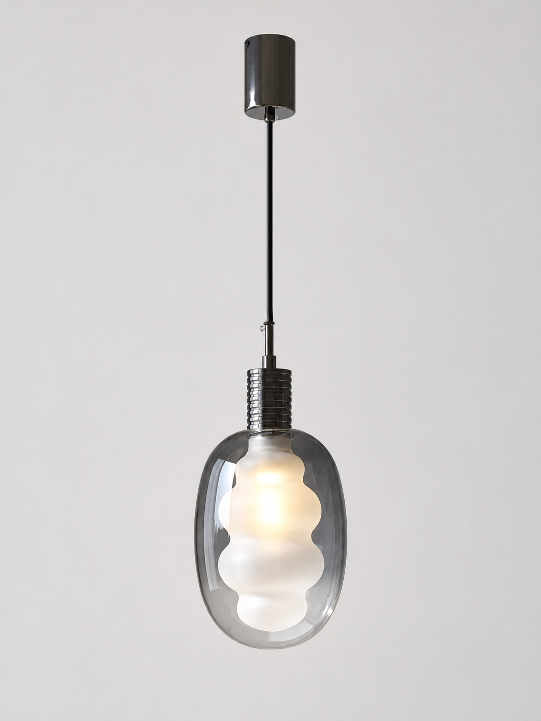 sku-06 oval double glass pendant light