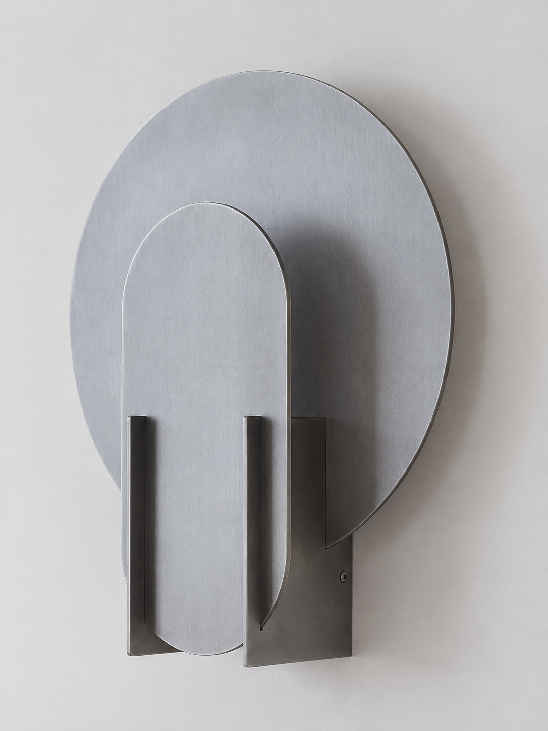 Layered Disc Aluminum Wall Sconce — Aluminum — product view 4