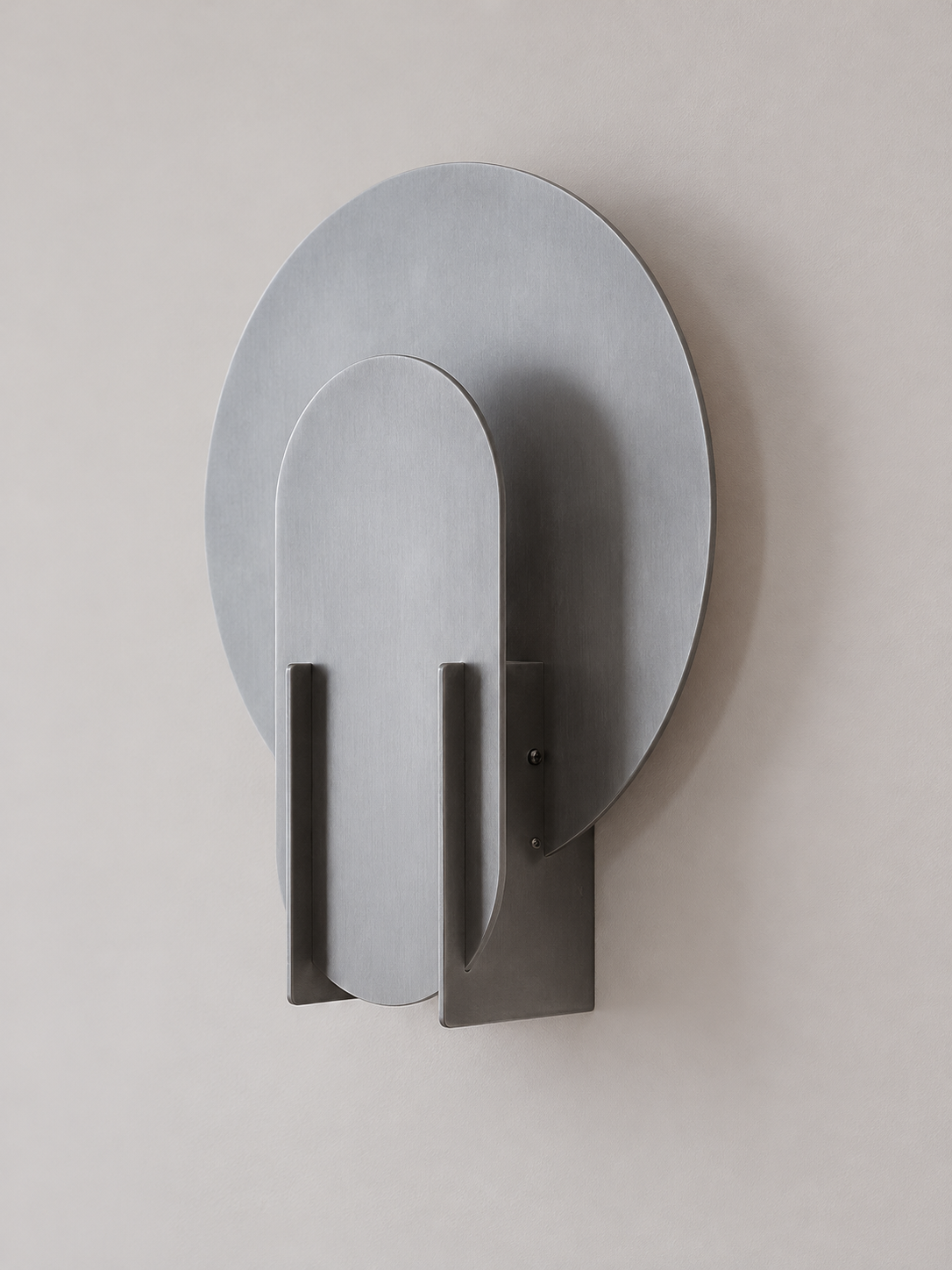 Layered Disc Aluminum Wall Sconce — Aluminum — product view 6