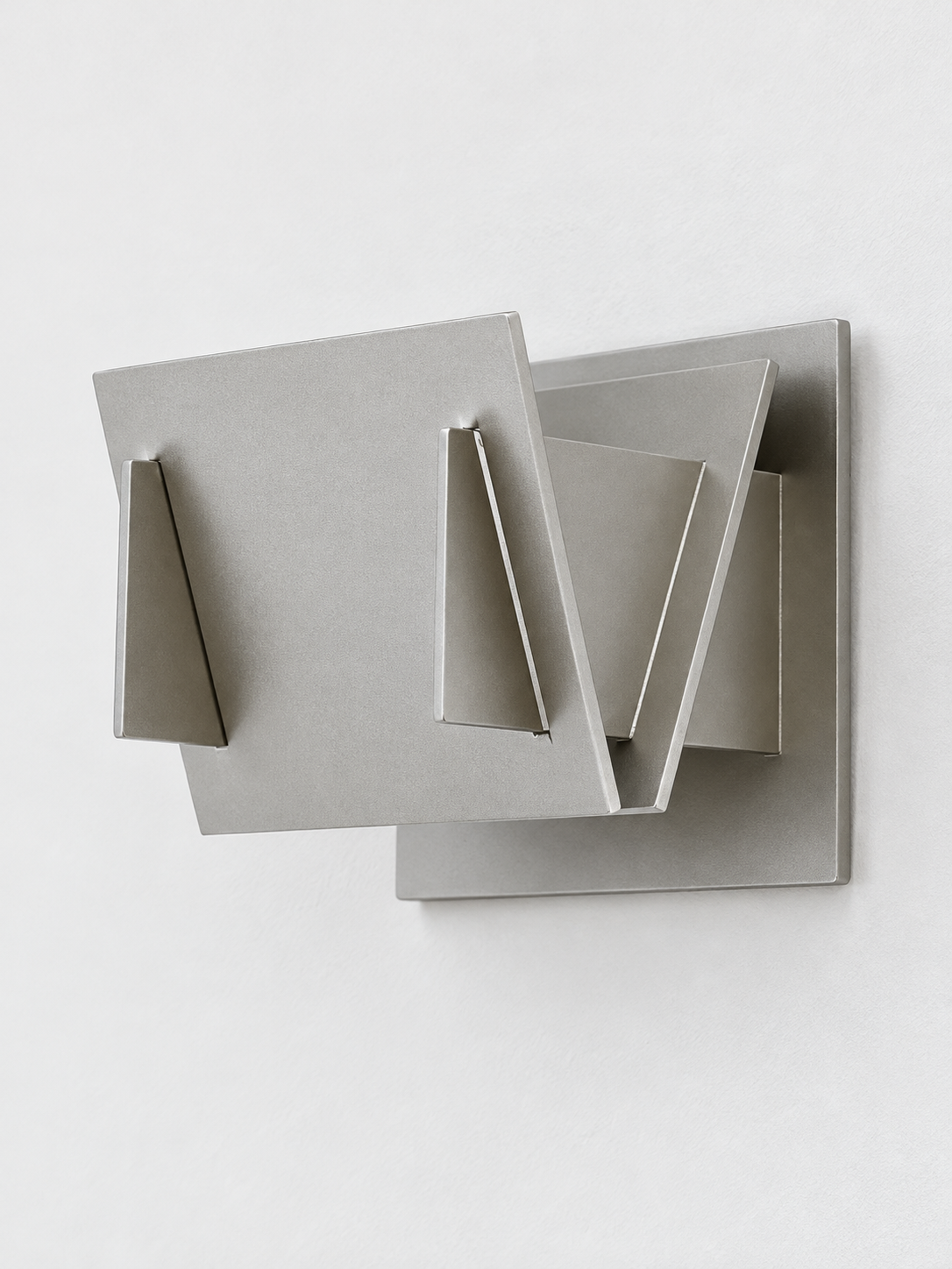 Folded Aluminum Geometric Wall Sconce — Aluminum — product view 4