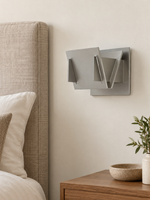 Folded Aluminum Geometric Wall Sconce — Aluminum — product view 5