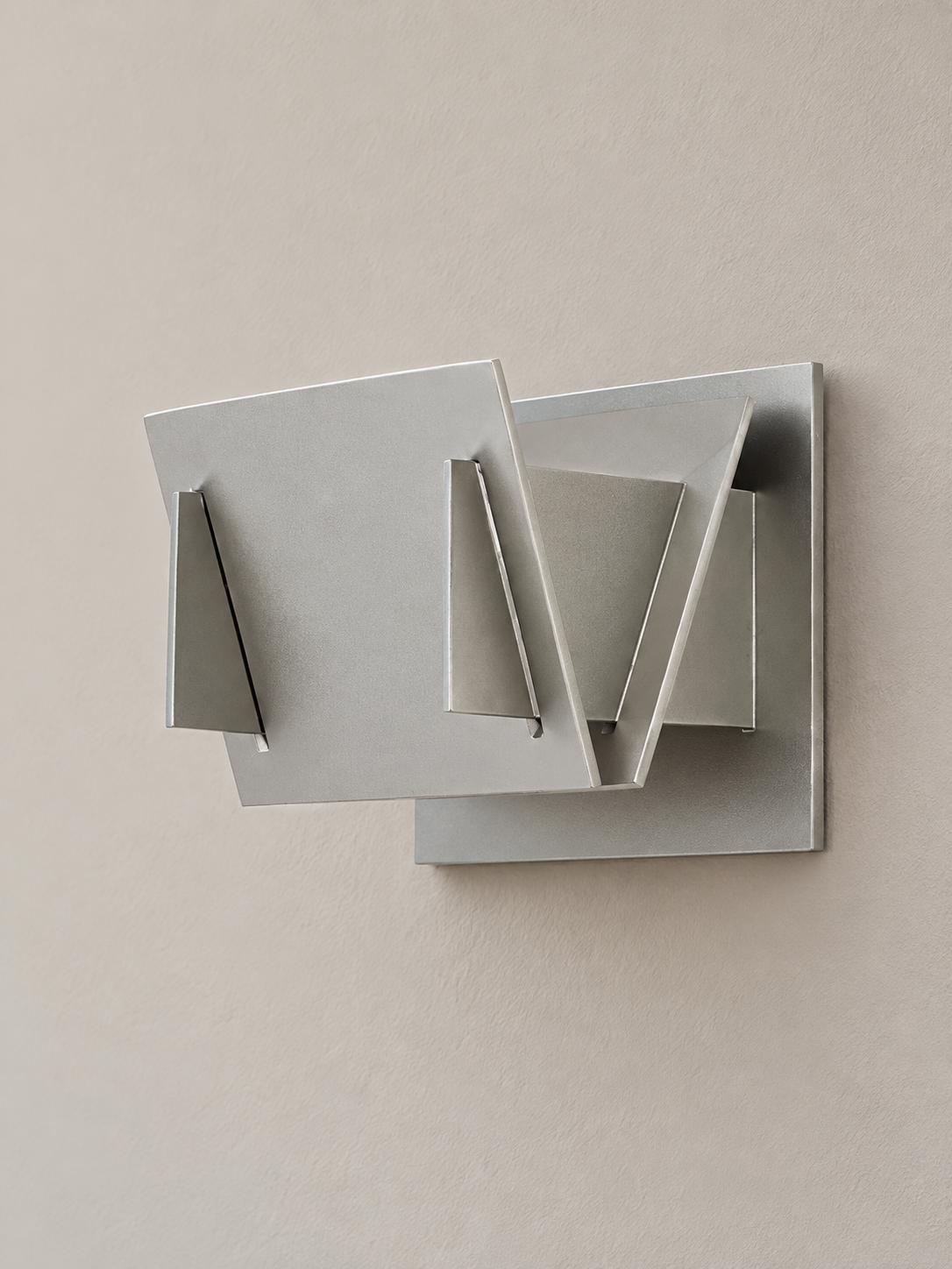 Folded Aluminum Geometric Wall Sconce — Aluminum — product view 6