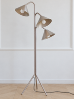 Silver Three-Shade Tripod Floor Lamp — Silver — product view 4