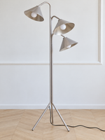 Silver Three-Shade Tripod Floor Lamp — Silver — product view 6