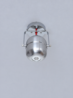 Chrome capsule ceiling spotlight, red off