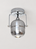 Chrome capsule ceiling spotlight, black sku