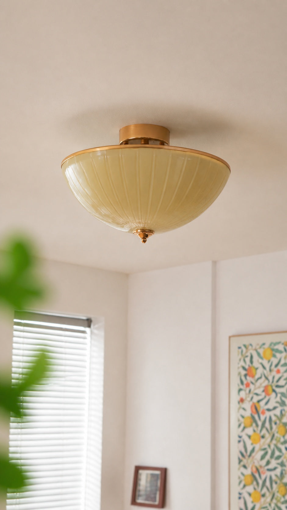 Lune Veil Ceiling Light, approved low-angle flush-mount view