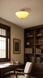Lune Veil Ceiling Light, approved study scene