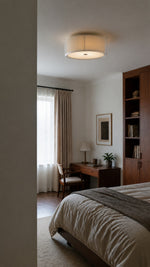 Mercer ribbed glass flush mount ceiling light
