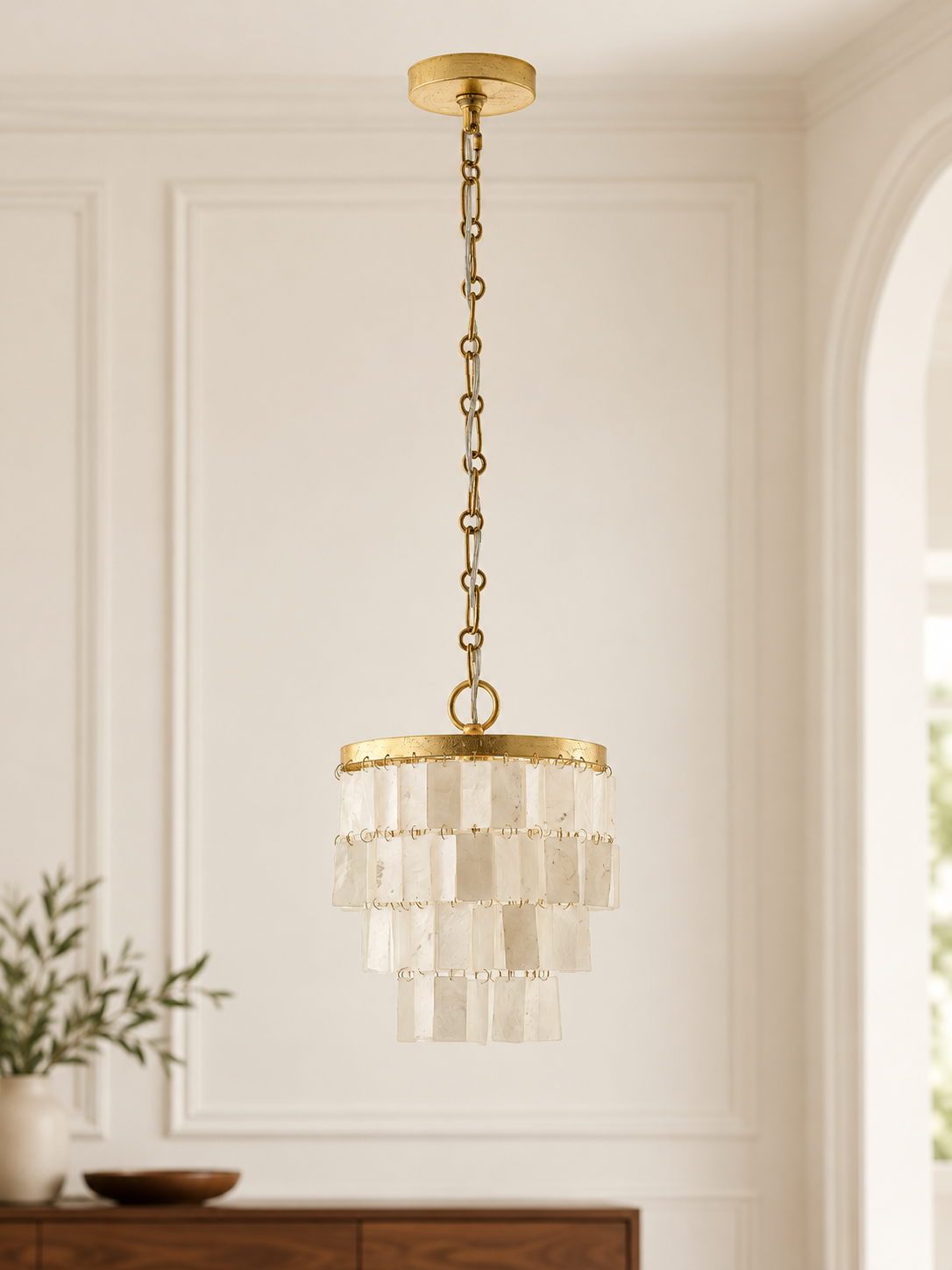 Rectangular Shell Cascade Pendant hero