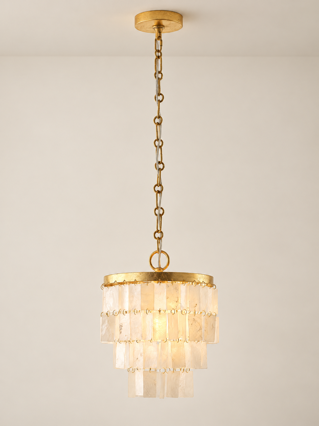 Rectangular Shell Cascade Pendant on
