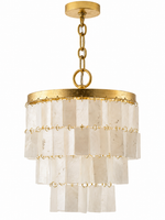 Rectangular Shell Cascade Pendant detail