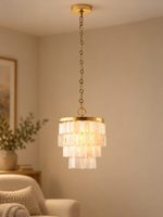 Rectangular Shell Cascade Pendant reading