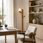 LAMPHAHA Cactus Wood Floor Lamp