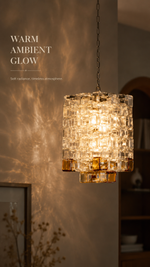 Murano Sugar Cube Glass Pendant Light