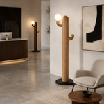 LAMPHAHA Cactus Wood Floor Lamp