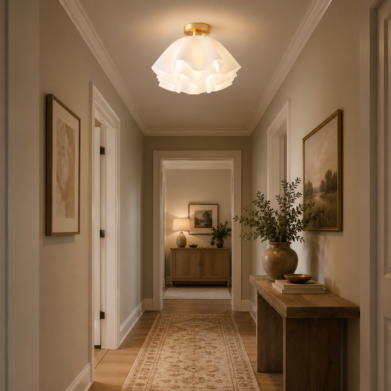 Petal-Shaped Ceiling Light