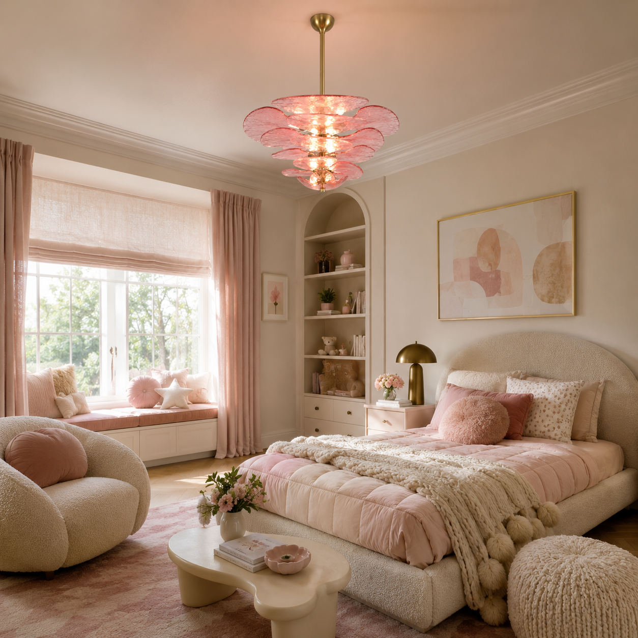 LAMPHAHA Petals Glass Chandelier