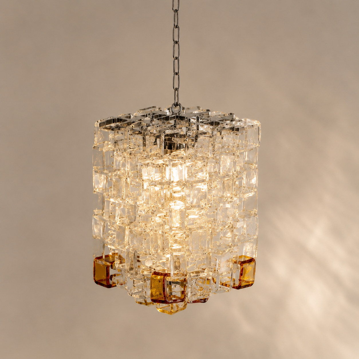 Murano Sugar Cube Glass Pendant Light