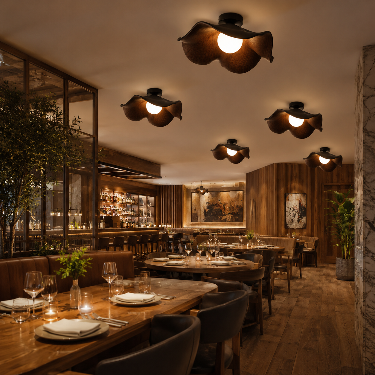 Lotus Leaf Ceiling Light