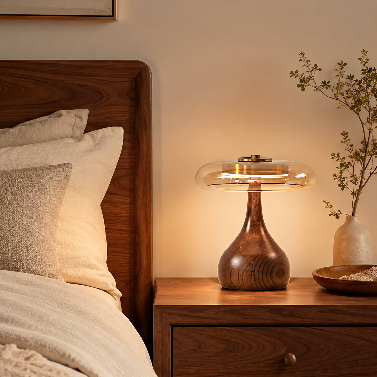 LAMPHAHA Glasses Table Lamp