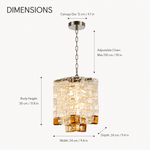 Murano Sugar Cube Glass Pendant Light