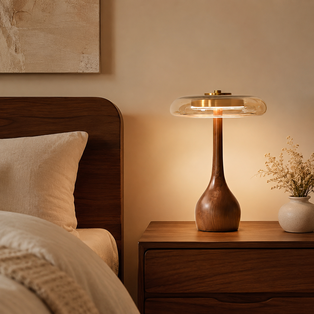 LAMPHAHA Glasses Table Lamp