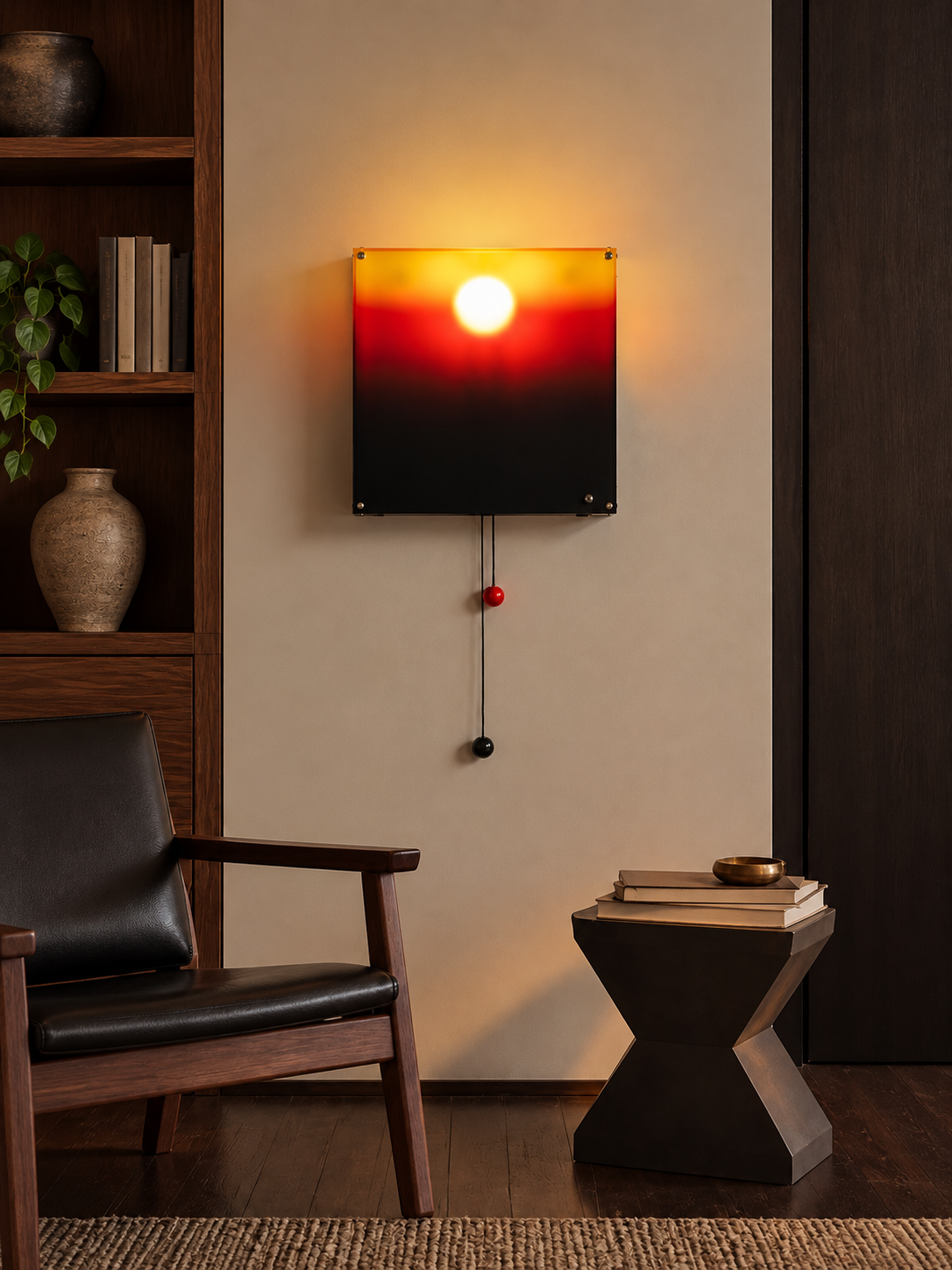 Dusk Orbit Wall Light in a refined interior, 3:4 scene hero