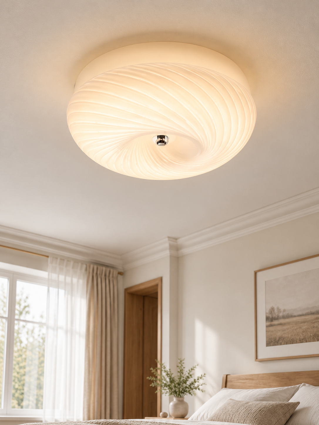 Serein Spiral Ceiling Light in a refined interior, 3:4 scene hero