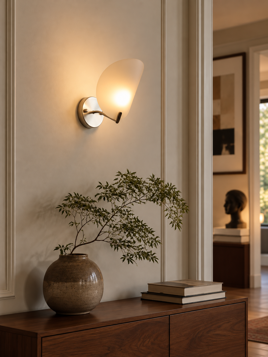 Arc Halo Sconce in a refined interior, 3:4 scene hero