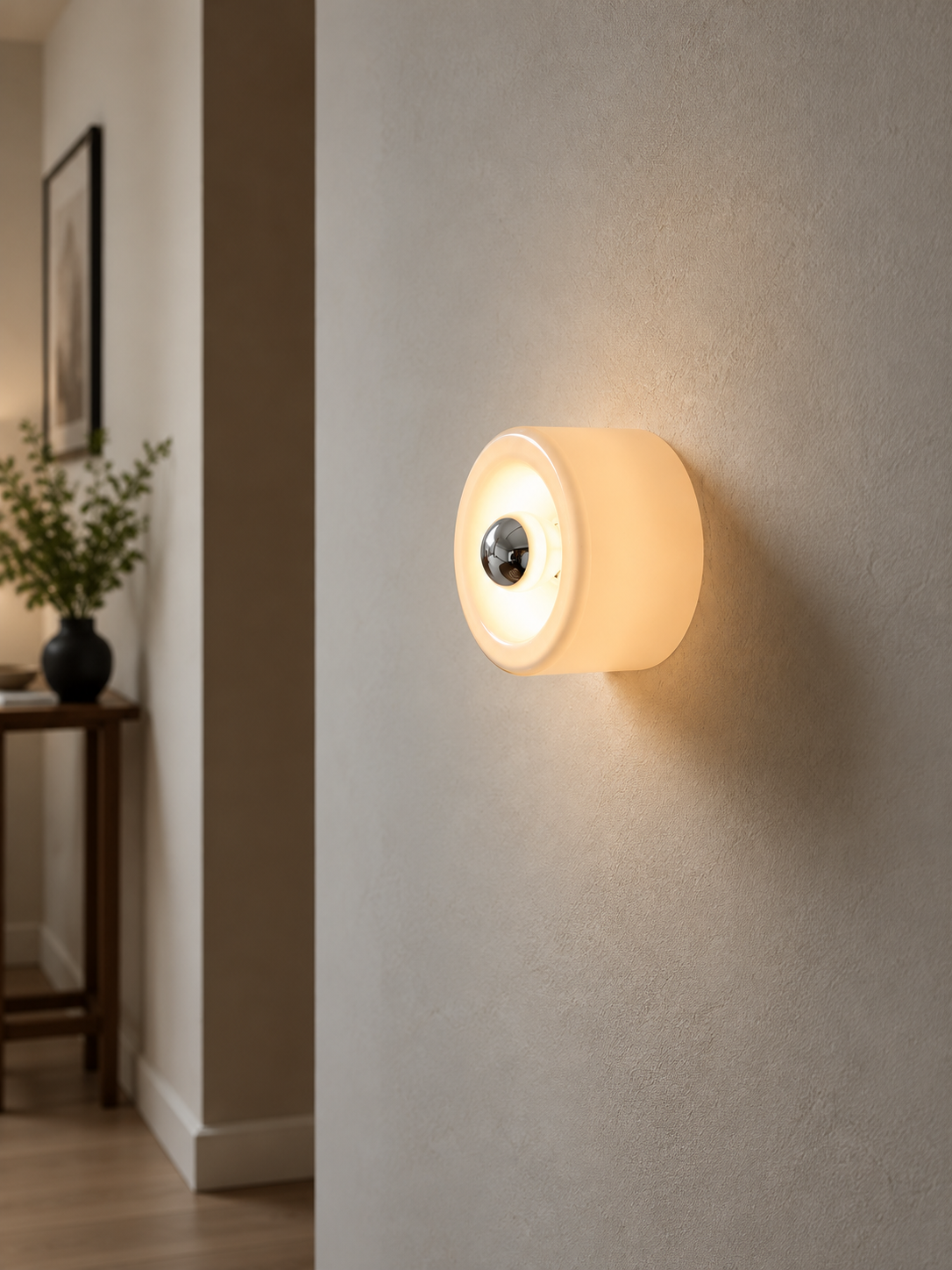 Orbit Wall Sconce in a refined interior, 3:4 scene hero