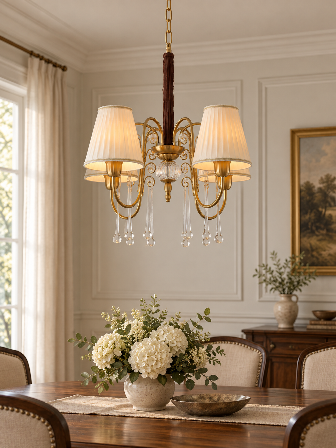 Regal Crystal Chandelier in a refined interior, 3:4 scene hero
