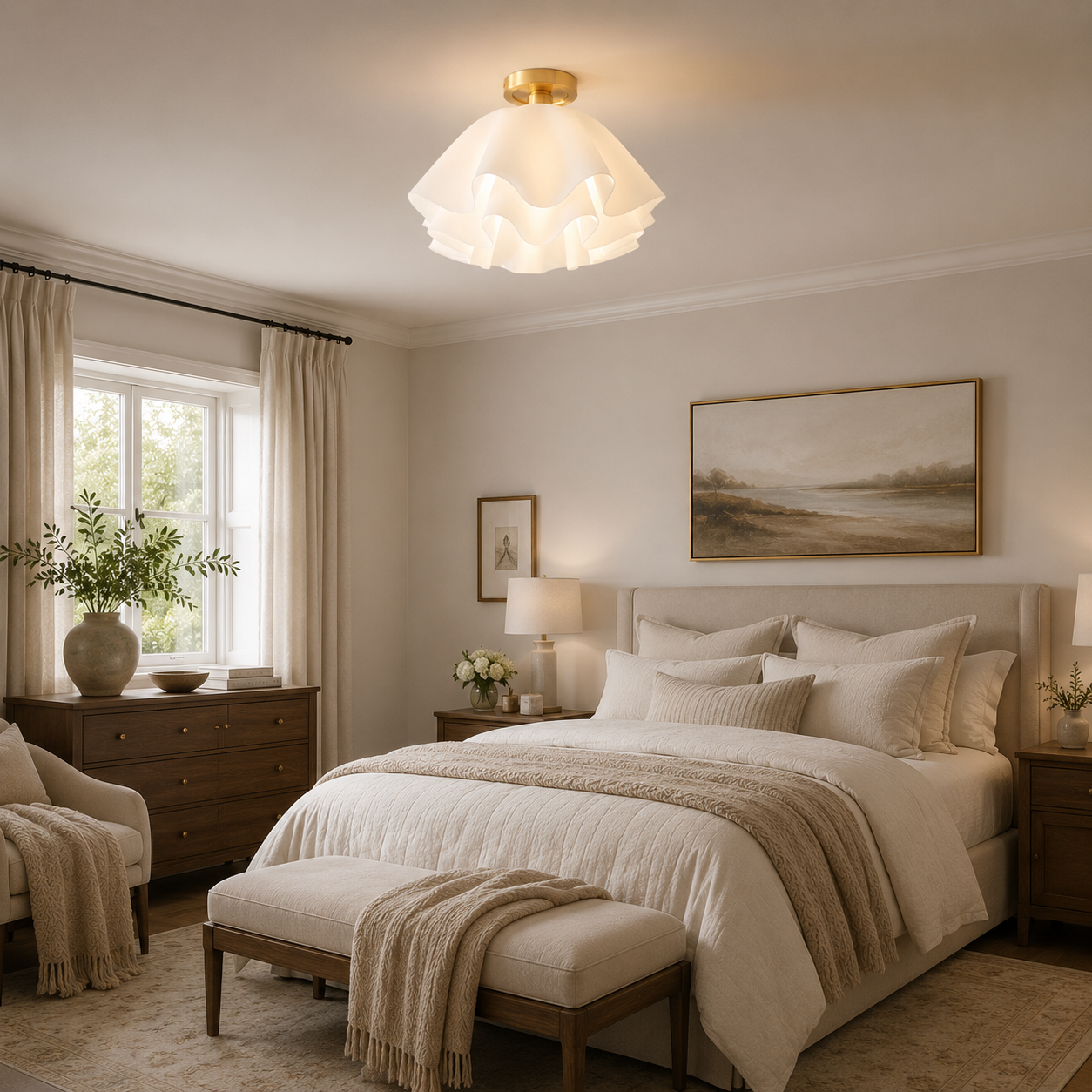Petal-Shaped Ceiling Light