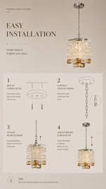 Murano Sugar Cube Glass Pendant Light