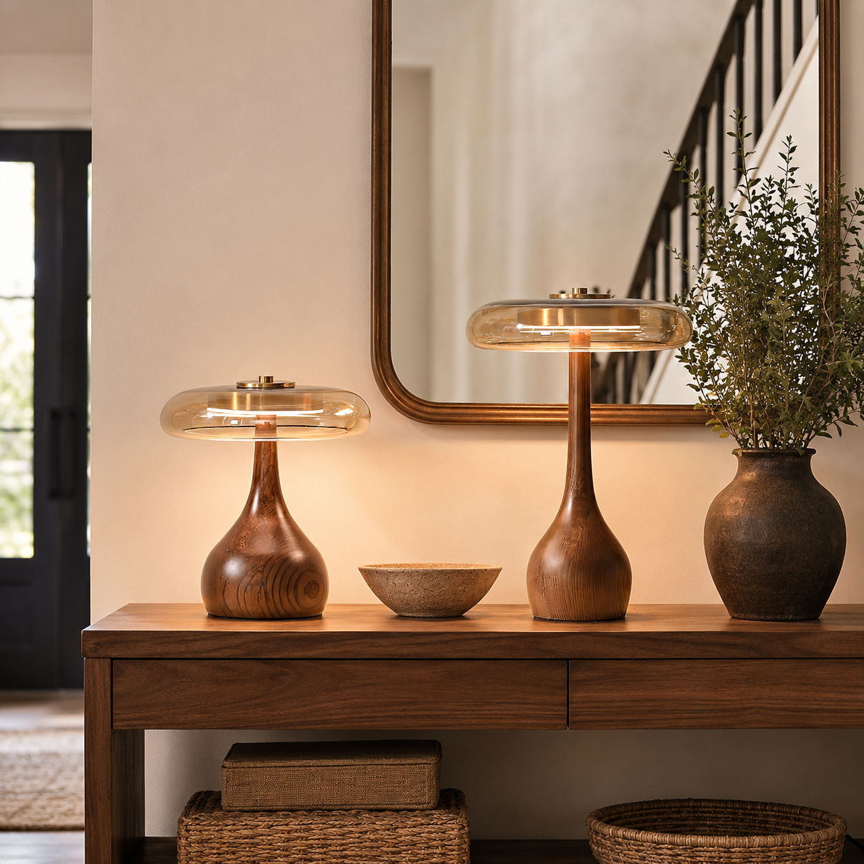LAMPHAHA Glasses Table Lamp