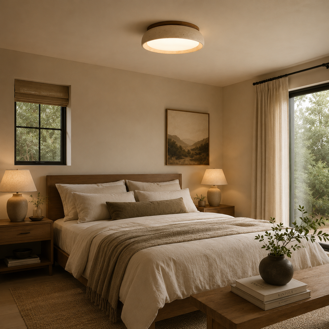 Travertine Ceiling Light