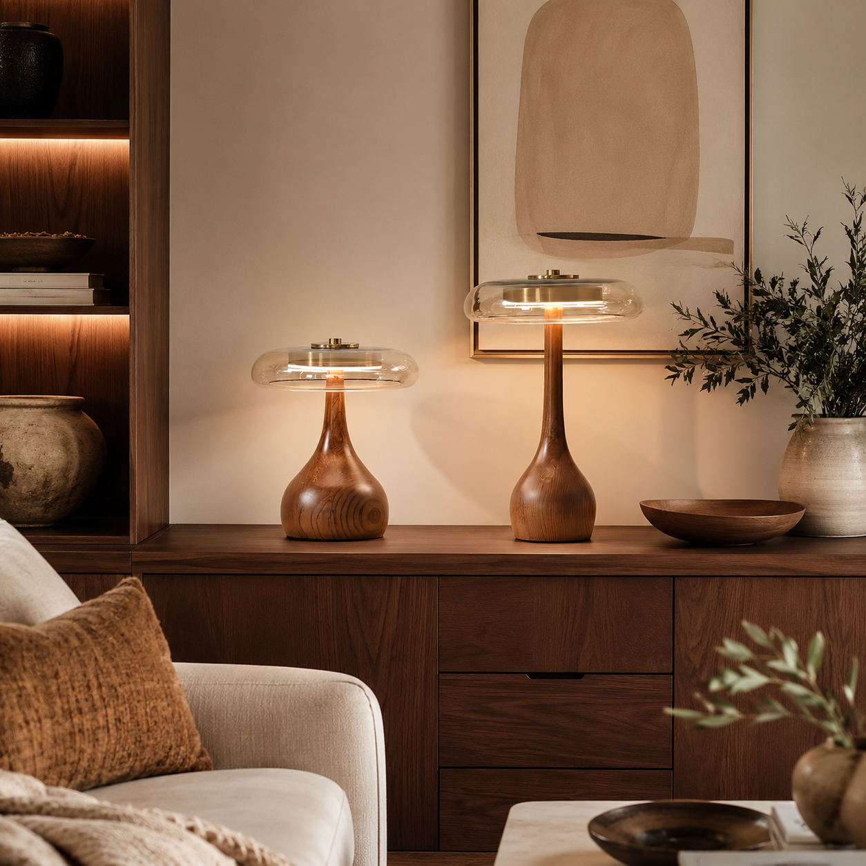 LAMPHAHA Glasses Table Lamp