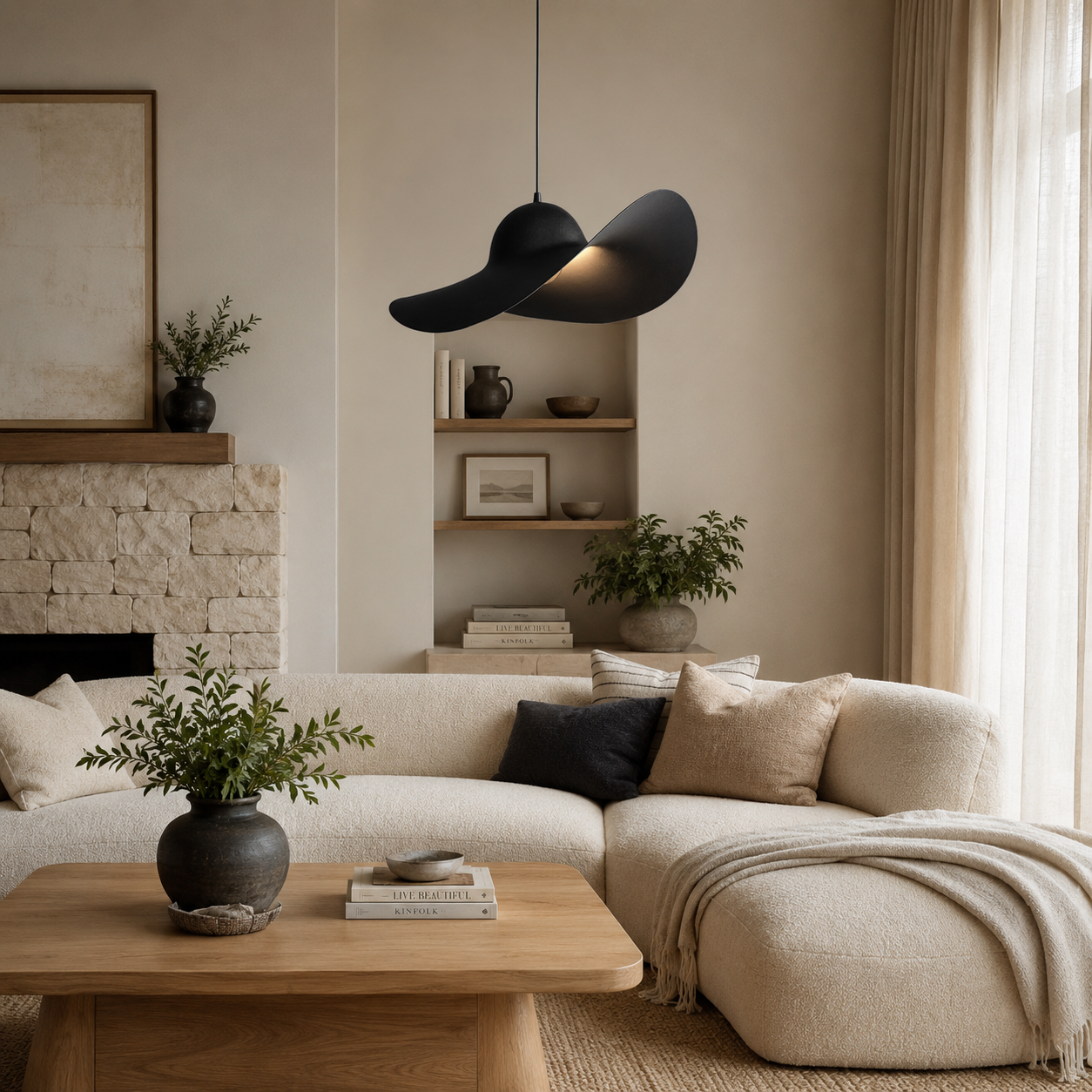 LAMPHAHA Hat Pendant Light