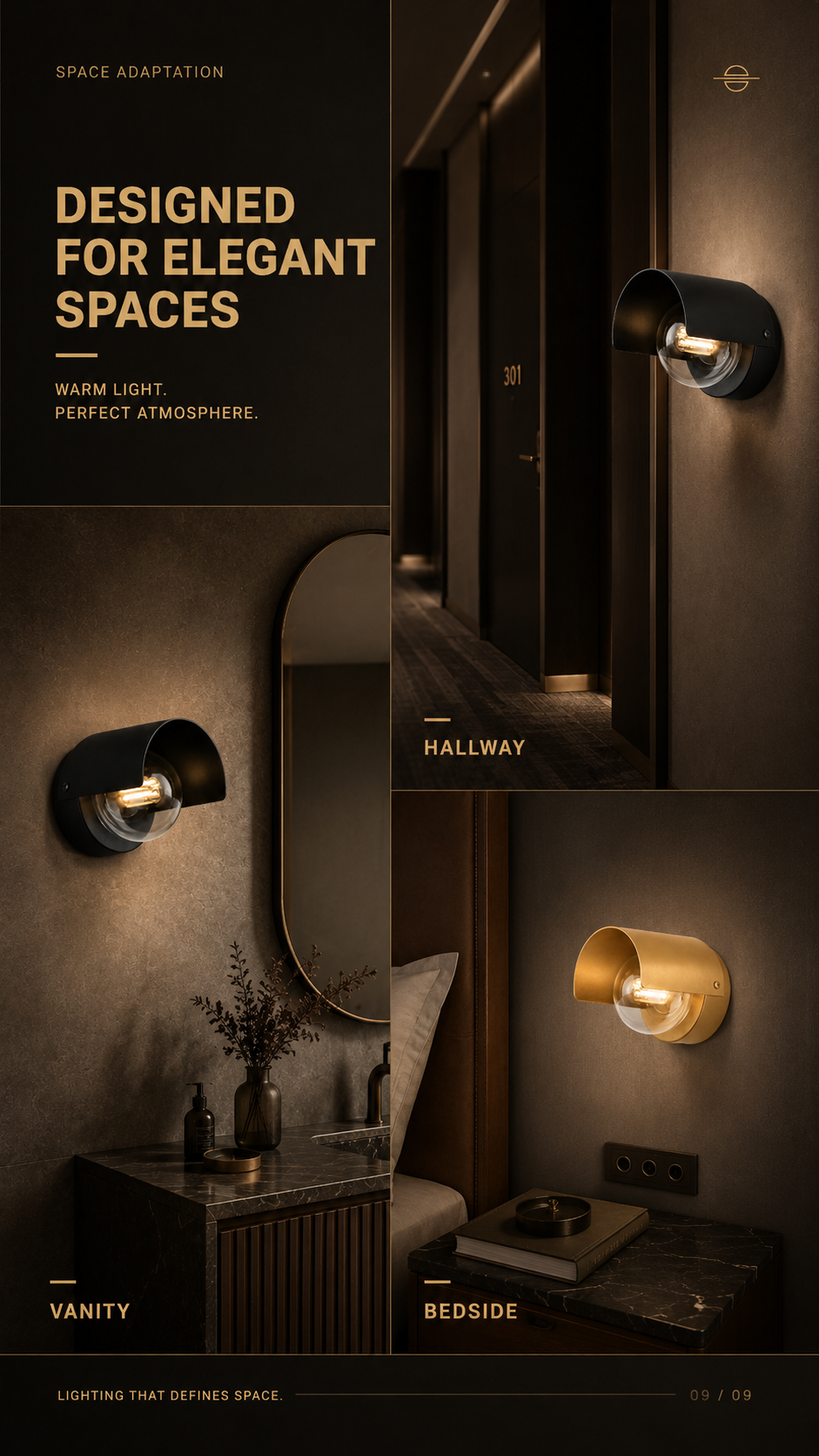 Modern Curved Arc Wall Lamp